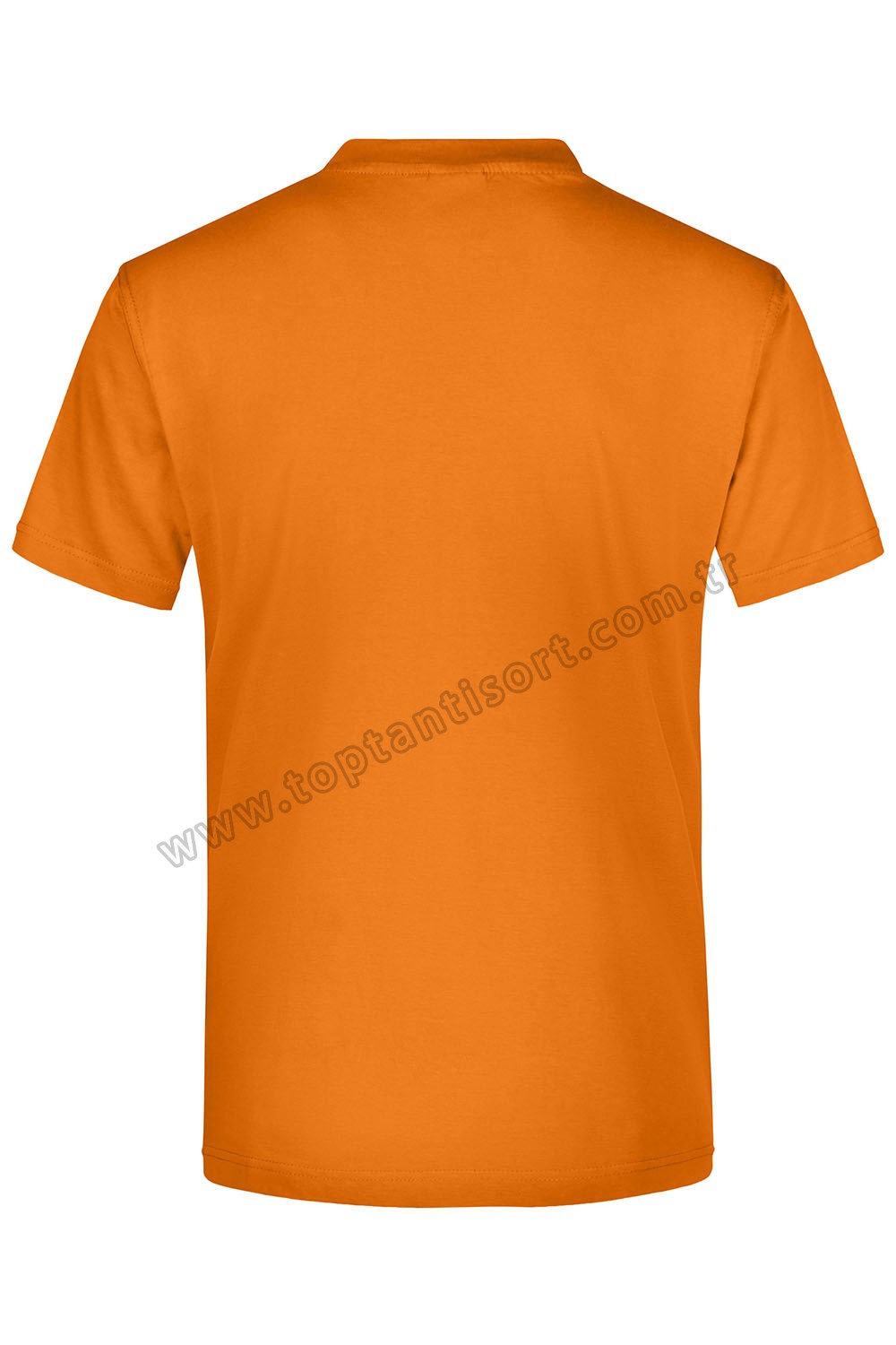 V Yaka Basic T-Shirt Turuncu