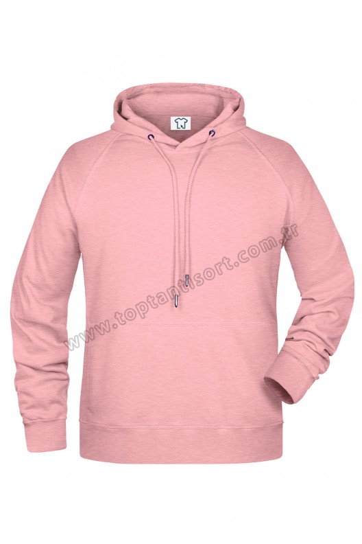 Kapüşonlu Pembe Sweatshirt