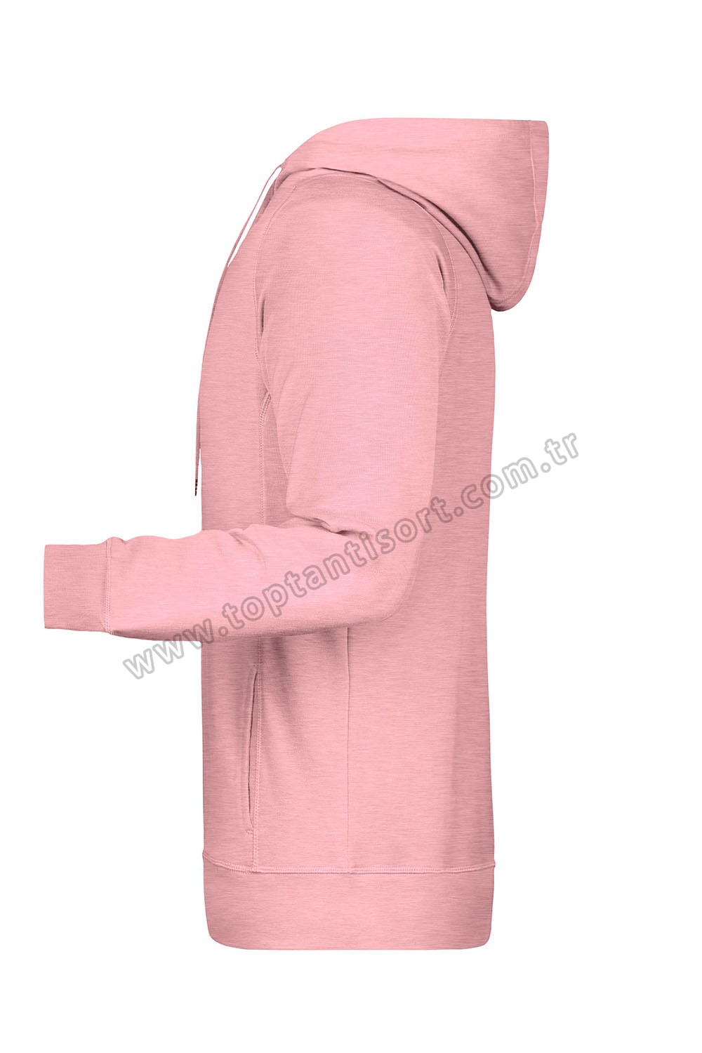 Kapüşonlu Pembe Sweatshirt