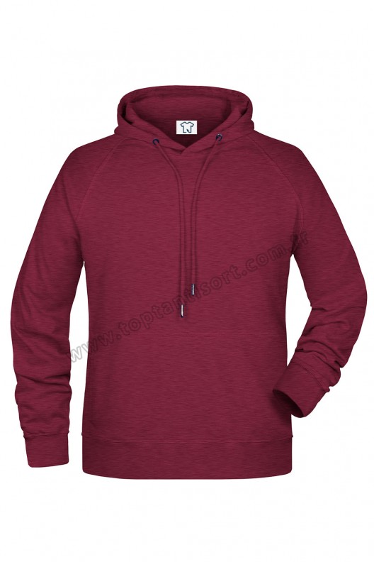 Bordo Sweatshirt Kapüşonlu